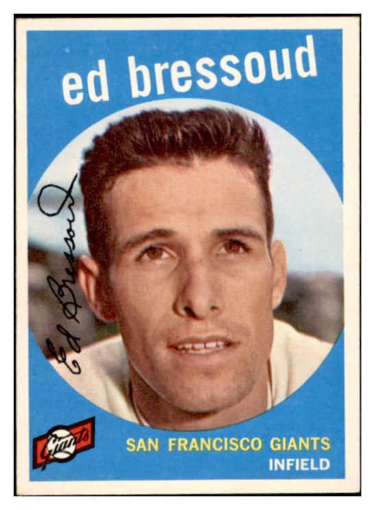 1959 Topps Baseball #019 Ed Bressoud Giants EX-MT 536111