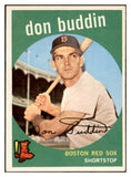 1959 Topps Baseball #032 Don Buddin Red Sox EX-MT 536115