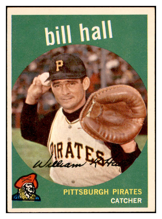 1959 Topps Baseball #049 Bill Hall Pirates EX-MT 536118