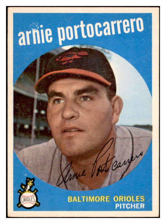 1959 Topps Baseball #098 Arnie Portocarrero Orioles EX-MT 536129