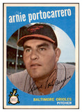 1959 Topps Baseball #098 Arnie Portocarrero Orioles EX-MT 536129