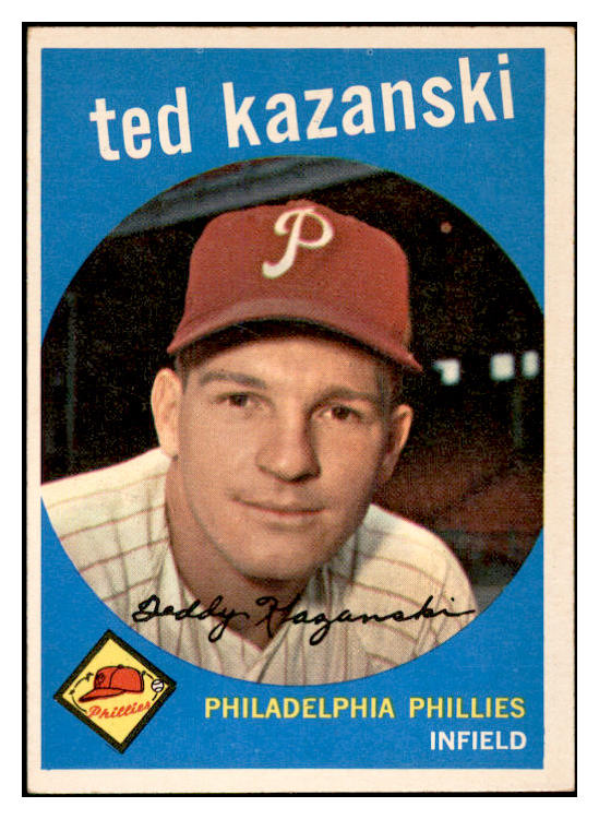 1959 Topps Baseball #099 Ted Kazanski Phillies EX-MT 536130