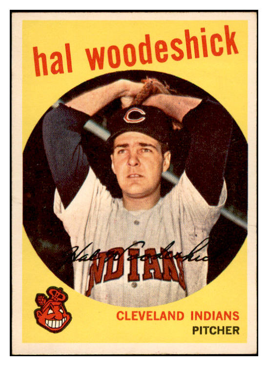 1959 Topps Baseball #106 Hal Woodeshick Indians EX-MT 536131