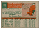 1959 Topps Baseball #118 John Buzhardt Cubs EX-MT 536133