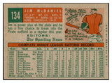 1959 Topps Baseball #134 Jim McDaniel Pirates EX-MT 536140