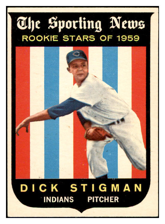 1959 Topps Baseball #142 Dick Stigman Indians EX-MT 536143