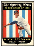 1959 Topps Baseball #142 Dick Stigman Indians EX-MT 536143