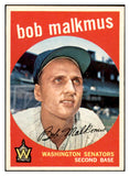 1959 Topps Baseball #151 Bob Malkmus Senators EX-MT 536146