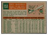 1959 Topps Baseball #153 Jim Marshall Cubs EX-MT 536148