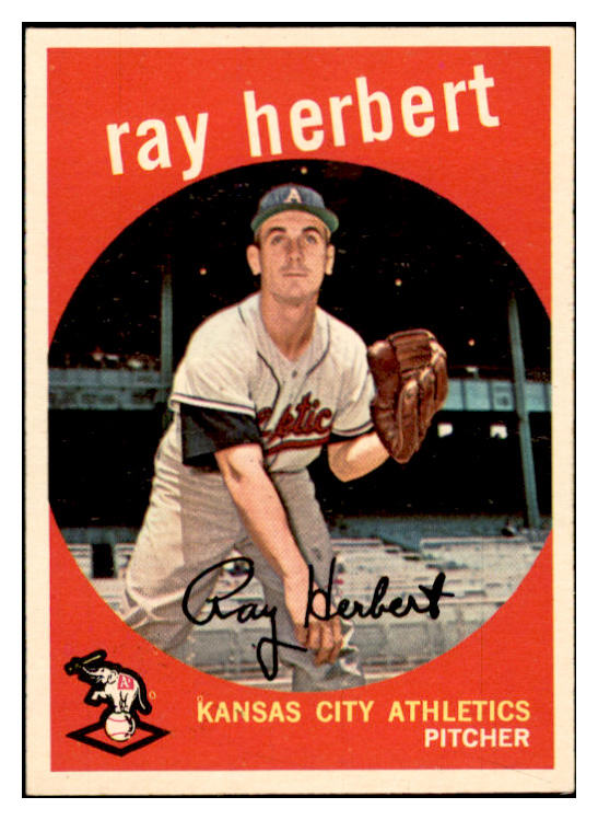 1959 Topps Baseball #154 Ray Herbert A's EX-MT 536149