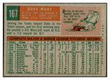 1959 Topps Baseball #167 Duke Maas Yankees EX-MT 536153