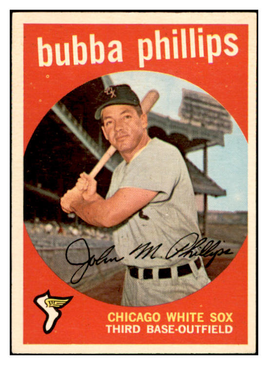 1959 Topps Baseball #187 Bubba Phillips White Sox EX-MT 536158