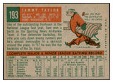 1959 Topps Baseball #193 Sammy Taylor Cubs EX-MT 536159