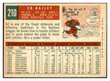 1959 Topps Baseball #210 Ed Bailey Reds EX-MT 536163
