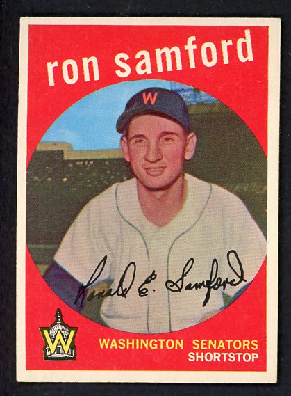 1959 Topps Baseball #242 Ron Samford Senators EX-MT 536175