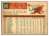 1959 Topps Baseball #242 Ron Samford Senators EX-MT 536175