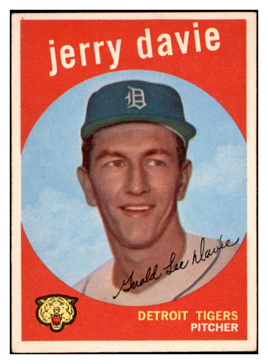 1959 Topps Baseball #256 Jerry Davie Tigers EX-MT 536180