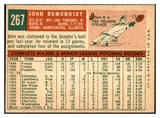 1959 Topps Baseball #267 John Romonosky Senators EX-MT 536186