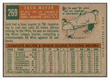 1959 Topps Baseball #269 Jack Meyer Phillies EX-MT 536187
