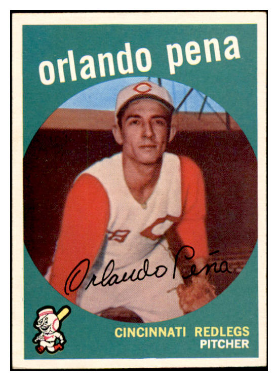 1959 Topps Baseball #271 Orlando Pena Reds EX-MT 536188
