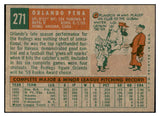 1959 Topps Baseball #271 Orlando Pena Reds EX-MT 536188
