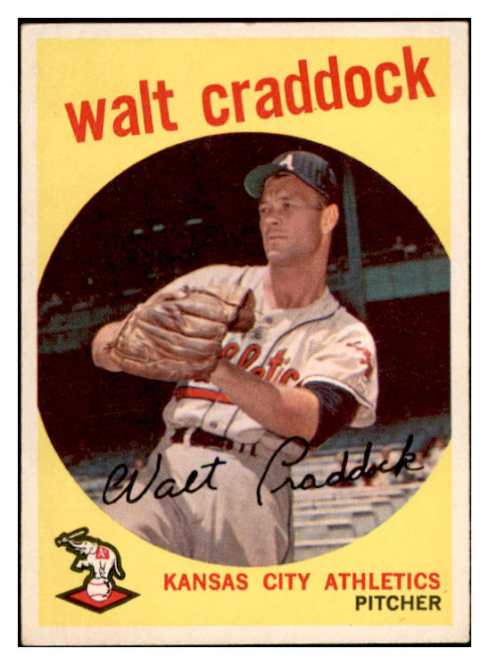 1959 Topps Baseball #281 Walt Craddock A's EX-MT 536193