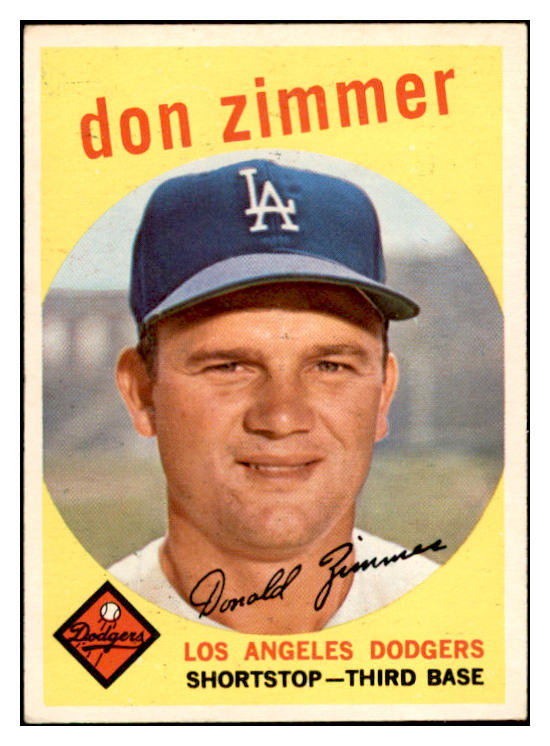 1959 Topps Baseball #287 Don Zimmer Dodgers EX-MT 536196