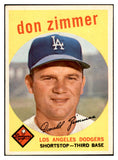 1959 Topps Baseball #287 Don Zimmer Dodgers EX-MT 536196