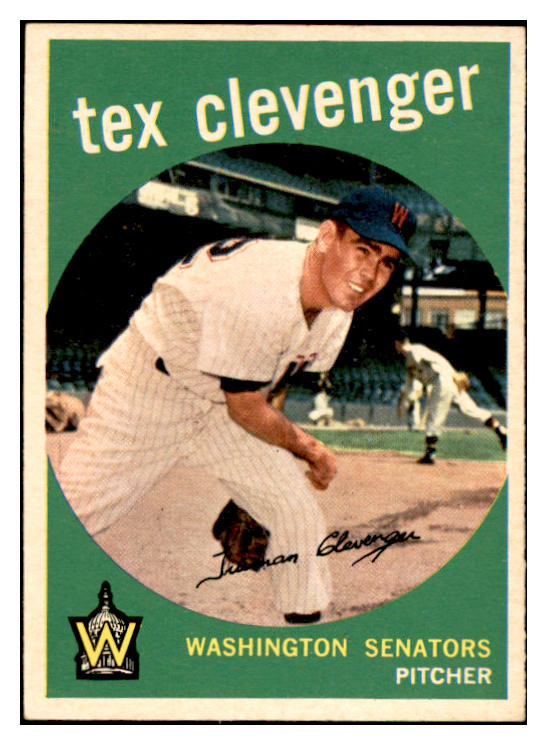 1959 Topps Baseball #298 Tex Clevenger Senators EX-MT 536199