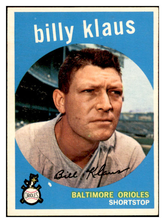 1959 Topps Baseball #299 Billy Klaus Orioles EX-MT 536200