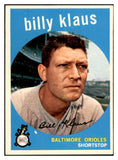 1959 Topps Baseball #299 Billy Klaus Orioles EX-MT 536200