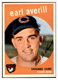 1959 Topps Baseball #301 Earl Averill Cubs EX-MT 536201