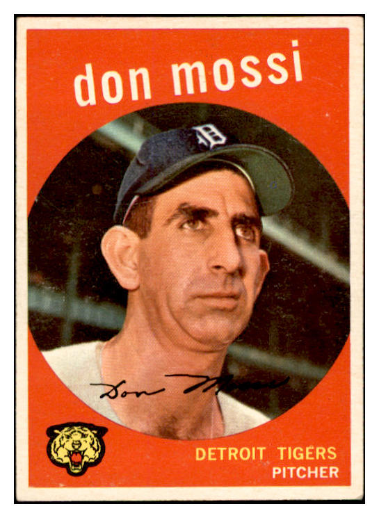 1959 Topps Baseball #302 Don Mossi Tigers EX-MT 536202