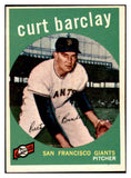 1959 Topps Baseball #307 Curt Barclay Giants EX-MT 536205
