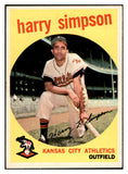 1959 Topps Baseball #333 Harry Simpson A's EX-MT 536217