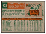 1959 Topps Baseball #333 Harry Simpson A's EX-MT 536217