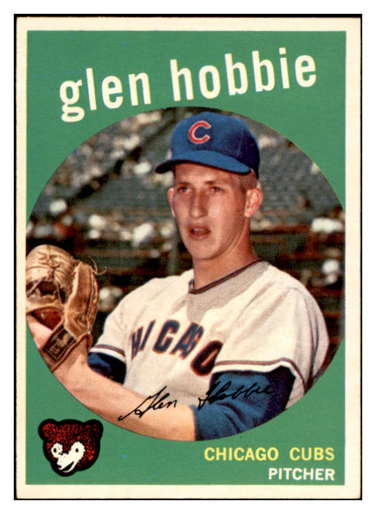 1959 Topps Baseball #334 Glen Hobbie Cubs EX-MT 536218