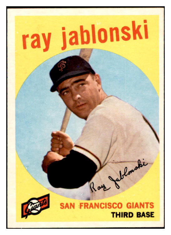 1959 Topps Baseball #342 Ray Jablonski Giants EX-MT 536220