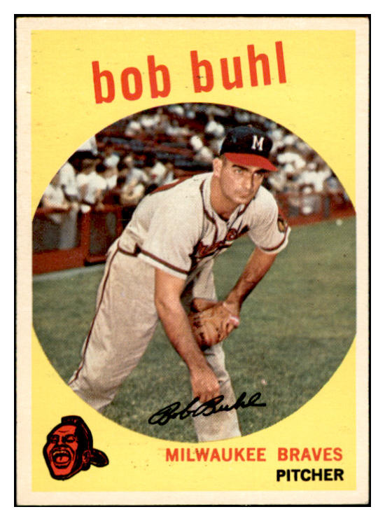 1959 Topps Baseball #347 Bob Buhl Braves EX-MT 536224