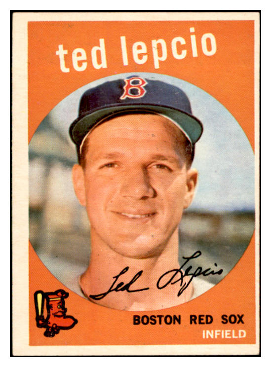 1959 Topps Baseball #348 Ted Lepcio Red Sox EX-MT 536225