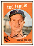 1959 Topps Baseball #348 Ted Lepcio Red Sox EX-MT 536225
