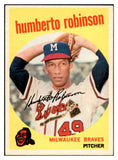 1959 Topps Baseball #366 Humberto Robinson Braves EX-MT 536230