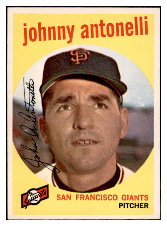 1959 Topps Baseball #377 Johnny Antonelli Giants EX-MT 536236