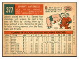 1959 Topps Baseball #377 Johnny Antonelli Giants EX-MT 536236