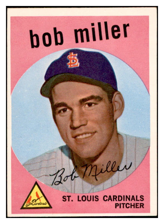 1959 Topps Baseball #379 Bob Miller Cardinals EX-MT 536238