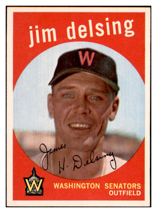 1959 Topps Baseball #386 Jim Delsing Senators EX-MT 536240