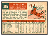 1959 Topps Baseball #386 Jim Delsing Senators EX-MT 536240