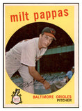 1959 Topps Baseball #391 Milt Pappas Orioles EX-MT 536242