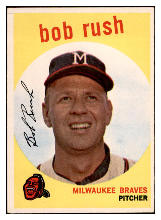 1959 Topps Baseball #396 Bob Rush Braves EX-MT 536244