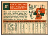 1959 Topps Baseball #401 Ron Blackburn Pirates EX-MT 536247